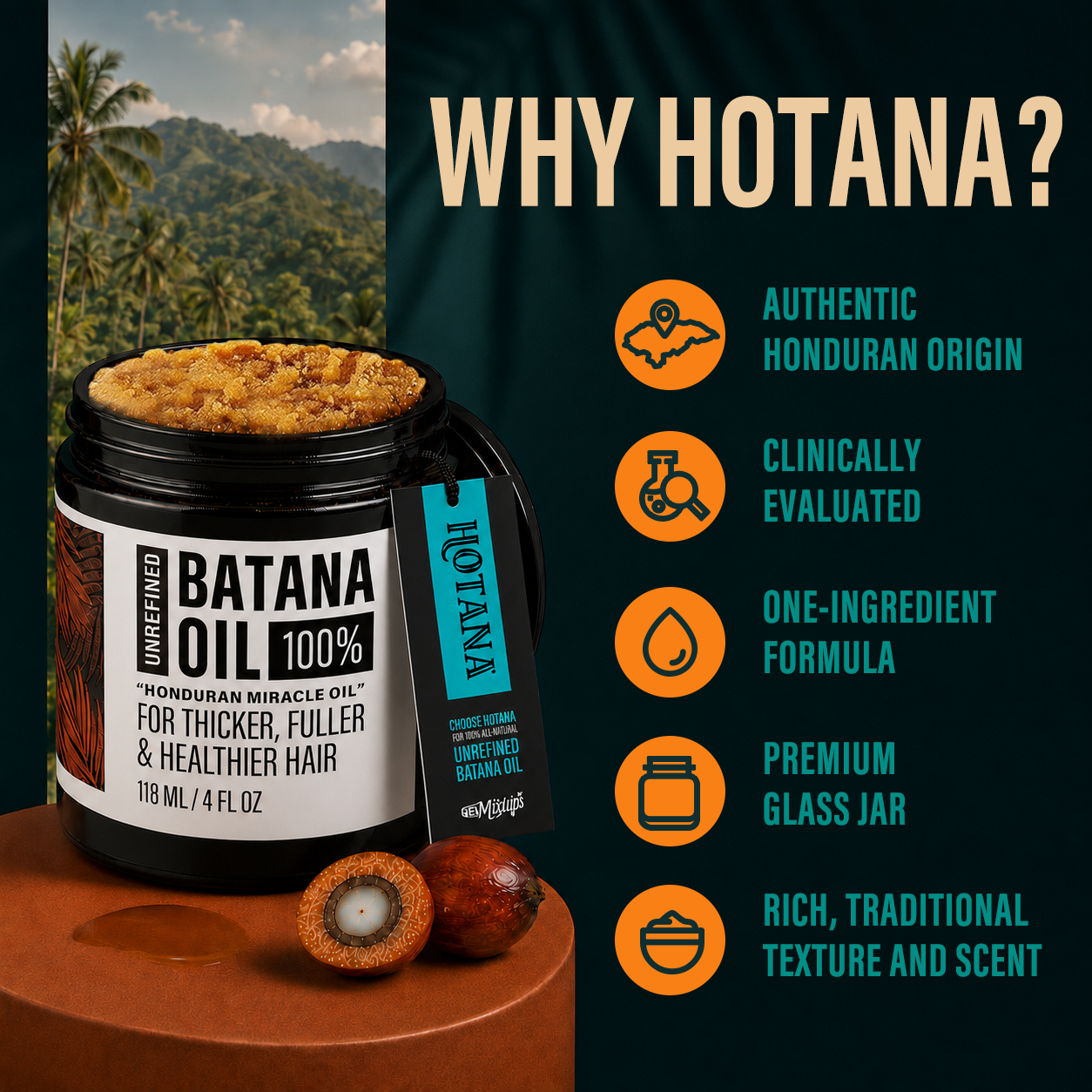 Aceite de Batana 100% sin refinar 4oz