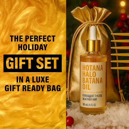 Hotana Halo Batana Oil Liquid Gold Serum Gift Set - New Limited Edition
